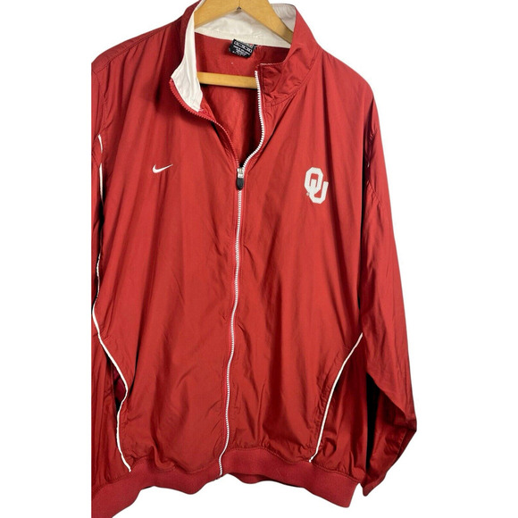 OU Windbreaker Jacket Size XL Mens Vintage Team Nike Oklahoma Sooners Full Zip - Picture 2 of 10